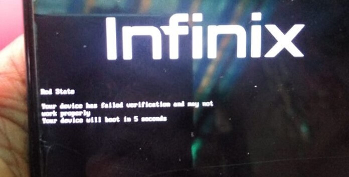Infinix X606 red state bootloop